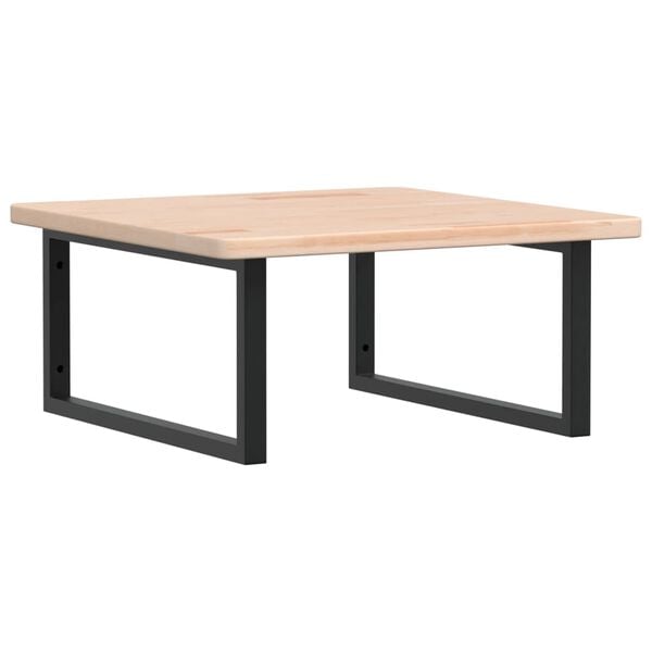 vidaXL Basin Shelf Wall Mounted Steel and Solid Wood Oak