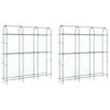 vidaXL Garden Trellis Set of 2 Green Steel with PE coating and PP clips