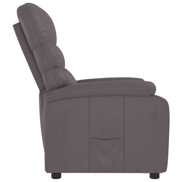 vidaXL Recliner Gray Faux Leather