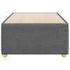 vidaXL Bed Frame Dark Grey Polyester, Plywood, Engineered Wood Twin