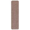 vidaXL Anti-slip Stair Mats 15 pcs Light brown 75 x 20 cm PP