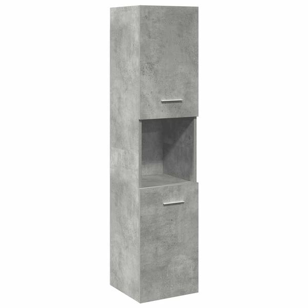 vidaXL Bathroom Furniture Set Concrete grey Engineered wood Medium