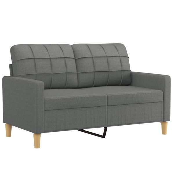 vidaXL Sofa Set Dark Grey Fabric, Metal, Textilene, Plywood Large