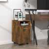 vidaXL Side Cabinet Smoked Oak Engineered Wood 13x15x23.6 in