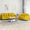 vidaXL Sofa Set Yellow Velvet, metal, textilene, plywood