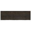 vidaXL Bathroom Countertop Dark Brown 78.7 x 23.6 x (0.8-2.4) " Treated Solid Wood