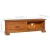 vidaXL TV Cabinet Teak Solid teak wood Medium TV Cabinet Rectangular