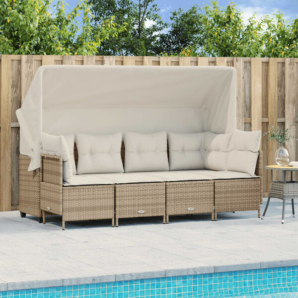 vidaXL Garden Sofa Set Beige