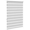 vidaXL Zebra Blind Light Gray 100% Polyester 39.4 x 59.1 in