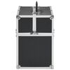 vidaXL Make-up Case 15.0x9.1x13.4" Black Aluminium