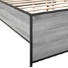 vidaXL Bed Frame Grey sonoma Engineered wood, Steel Double Minimalistic