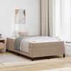 vidaXL Bed Frame with Mattress Cappuccino 47.24 x 78.74 in Fabric