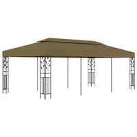 vidaXL Gazebo 19.7'x9.8' Taupe 0.6 oz/ft²