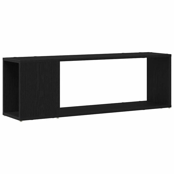 vidaXL TV Cabinet Set Black 39.37 x 9.45 x 24.80 in Engineered Wood