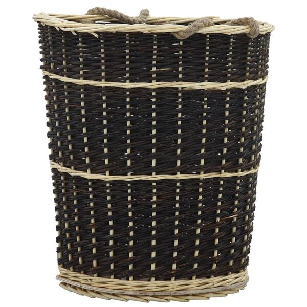 vidaXL Firewood Backpack with Carrying Belts 19.7"x17.3"x22.8" Natural Willow