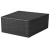 vidaXL 5 Piece Patio Lounge Set with Cushions Poly Rattan Black