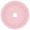 vidaXL Luxury Wash Basin Round Matt Pink 15.7x5.9" Ceramic
