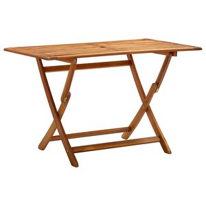 vidaXL Garden Table Natural wood Solid Acacia wood Medium Foldable
