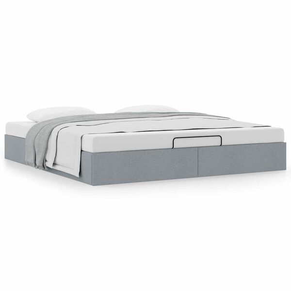 vidaXL Ottoman Bed Frame Light Grey