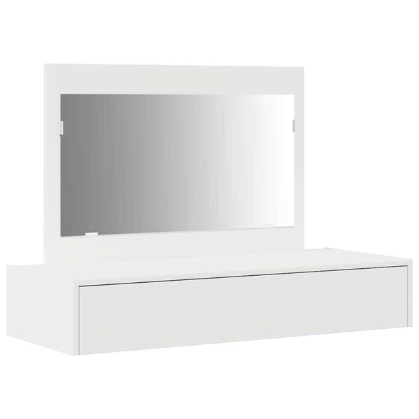 vidaXL Dressing Table White 39.37 x 15.75 x 27.56 in Engineered Wood