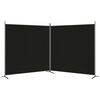 vidaXL 2-Panel Room Divider Black 137"x70.9" Fabric