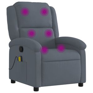 vidaXL Massage Recliner Chair Dark grey