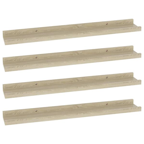 vidaXL Sonoma oak 23.6" x 3.5" x 1.2" 4 MDF