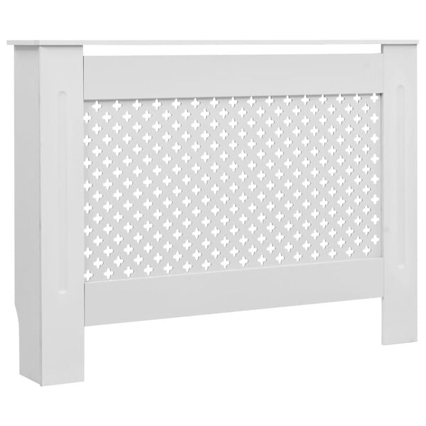 vidaXL Radiator Cover White 44.1"x7.5"x32.1" MDF