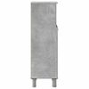 vidaXL Bathroom Cabinet Concrete Grey Engineered Wood 11.8x11.8x37.4 in