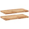vidaXL Floating Shelves 2 pcs 31.5x15.7x1.6" Oil Finished Solid Wood Acacia