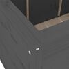 vidaXL Patio Raised Bed Grey 119,5x82,5 x 30.7 " Solid Wood Pine