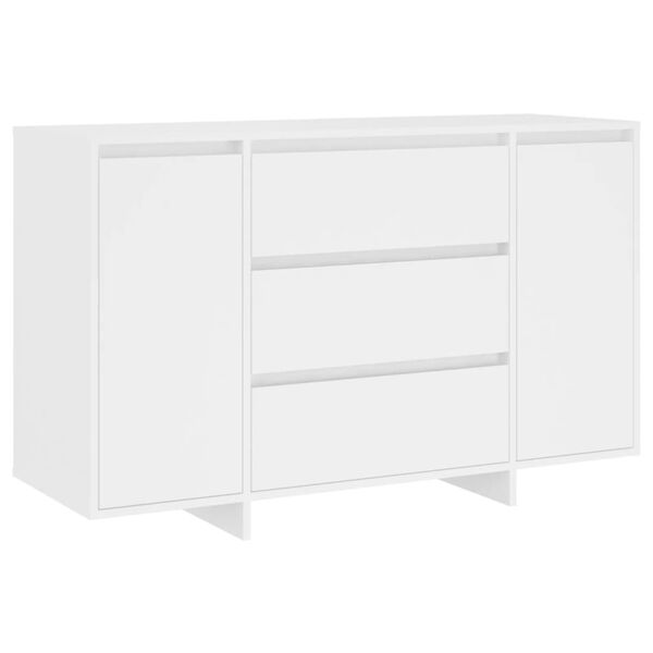 vidaXL Sideboard White Engineered wood 47.2 x 16.1 x 29.5 in Doors