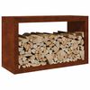 vidaXL Firewood Rack 39.4x15.7x23.6" Weathering Steel