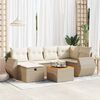 vidaXL Garden Sofa Set Beige & Cream White