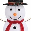 vidaXL Snowman Figure White Fabric Large Decorative Inlays