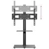 vidaXL Corner TV Stand 2-Tiers for 32-65 Inch Black