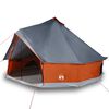 vidaXL Family Tent Tipi 6-Person Gray and Orange Waterproof