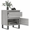 vidaXL Bedside Cabinet Set of 2 Grey Sonoma Engineered Wood, Metal