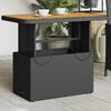 vidaXL Garden Table Black and Brown