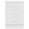 vidaXL Bedside Cabinet Set of 2 White Engineered wood Bedside Cabinet