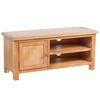 vidaXL TV Stand Brown Solid oak, MDF veneer, plywood Medium TV Stand