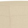 vidaXL 3-Seater Sofa with Footstool Cream 70.9" Fabric