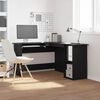 vidaXL Corner Desk Black Oak 47.24 x 55.12 x 29.53 in Engineered Wood