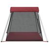 vidaXL Baby Playpen with Mattress Red Linen Fabric