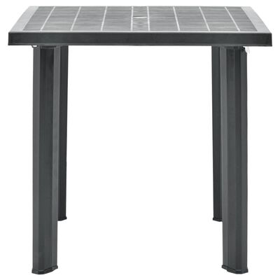 vidaXL Patio Table Anthracite 31.5"x29.5"x28.3" Plastic