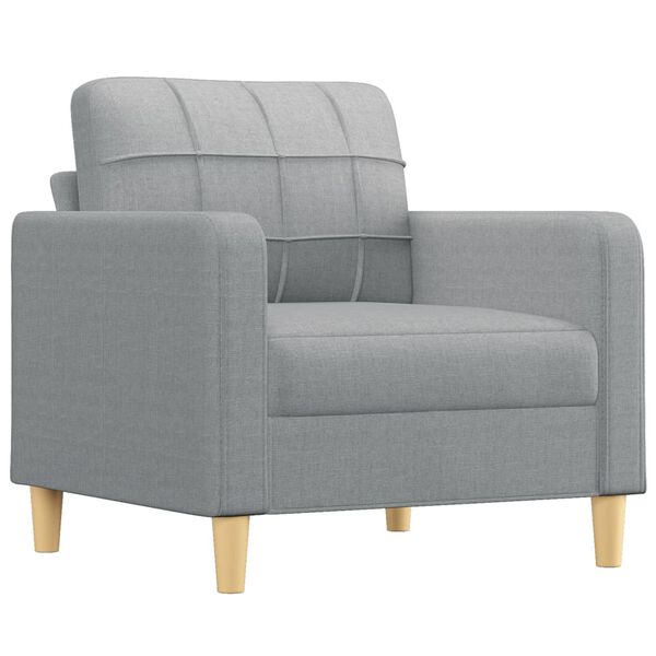 vidaXL Sofa Set Light grey Polyester, metal, textilene, plywood