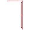 vidaXL Walk-in Shower Wall with Clear ESG Glass Red 55.1"x76.8"