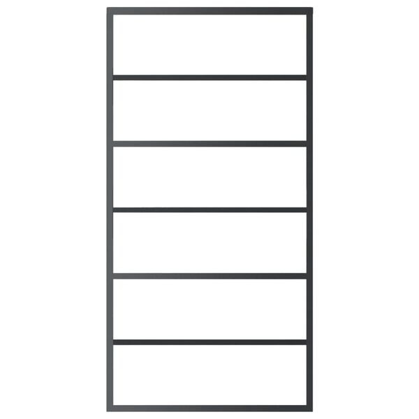 vidaXL Sliding Door with Hardware Set ESG Glass&Aluminium 40.2x80.7"(151016+145263)