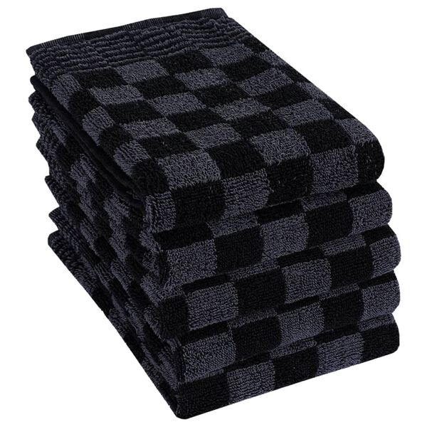 vidaXL Towel Set Set of 20 Black and Grey 100% Cotton Varied Towel Set