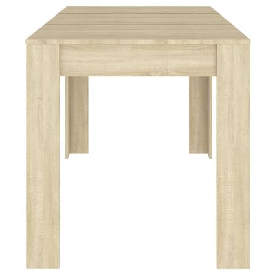 vidaXL Dining Table Sonoma Oak 55.1"x29.3"x29.9" Engineered Wood